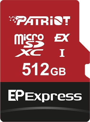 Actual product image Patriot microSDXC card 512GB Express 800/600MB/s Nintendo Switch 2 (512 GB, microSDXC, UHS-I)