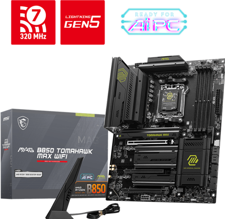 Produktbild MSI MAG B850 Tomahawk Max WIFI (AM5, AMD B850, ATX)