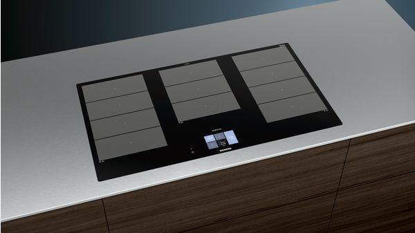 Image du produit Siemens EX907KXX5E iQ700 Table de cuisson à induction 90 cm noir à encastrer (intégrée)