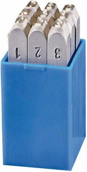 Actual product image BETA GRAVUREM-S Standard punch numbers, punch stamps, embossing stamps, punch numbers - numbers 0-9 / 8mm