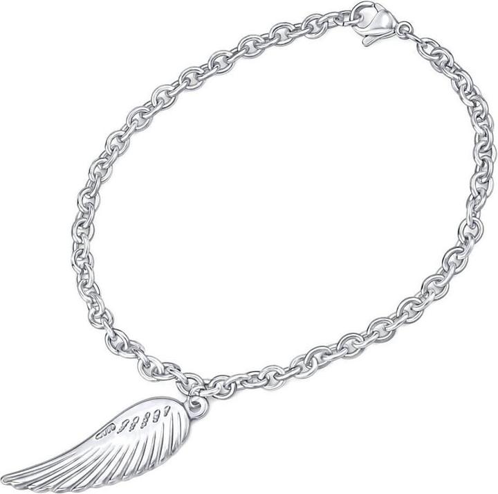 Immagine prodotto Silvego Bracciale in acciaio pregiato con ciondolo a forma di ala d'angelo KMMB69550