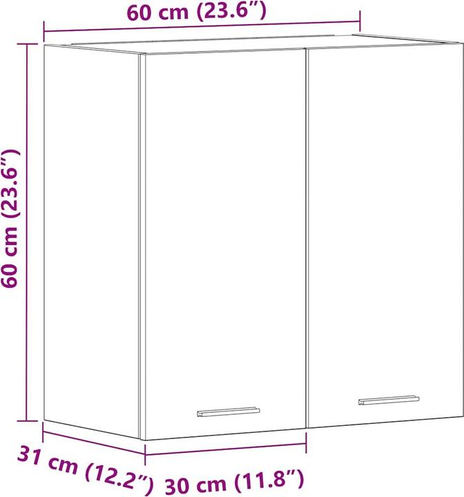 Produktbild vidaXL Küchen-Wandschrank (60 x 31 x 60 cm)