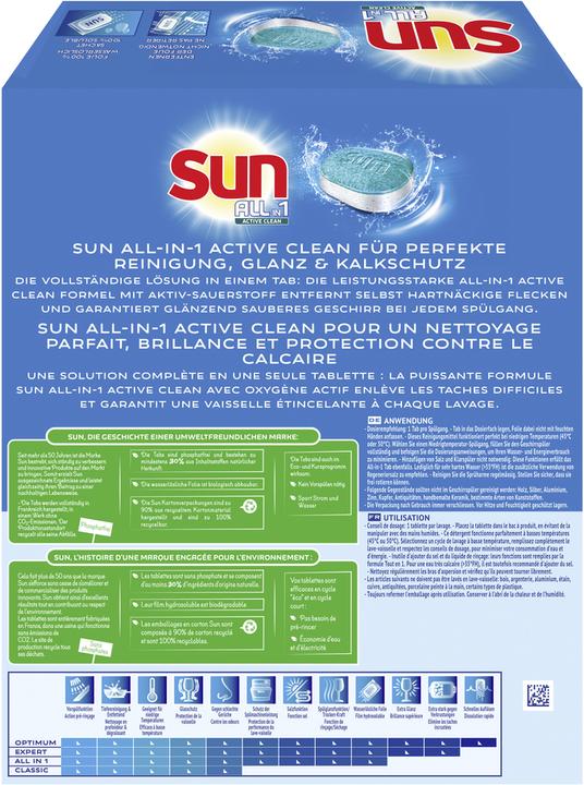 Image du produit Sun All in-1 Active (Tabs, 99 Cycles de lavage)