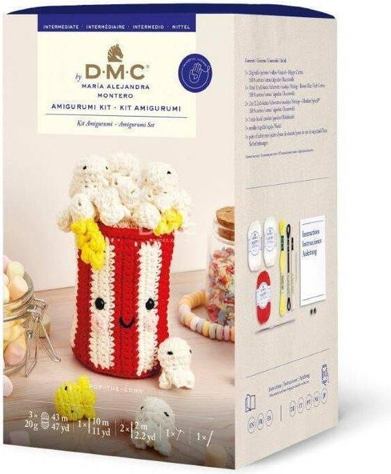 Actual product image DMC Cable crochet set Amigurumi Pop the corn, motif: Smiley, set