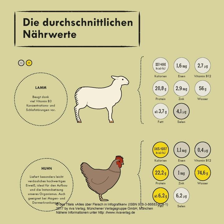 Produktbild Alles über Fleisch in Infografiken (Deutsch, Daniel Wiechmann, 2017)