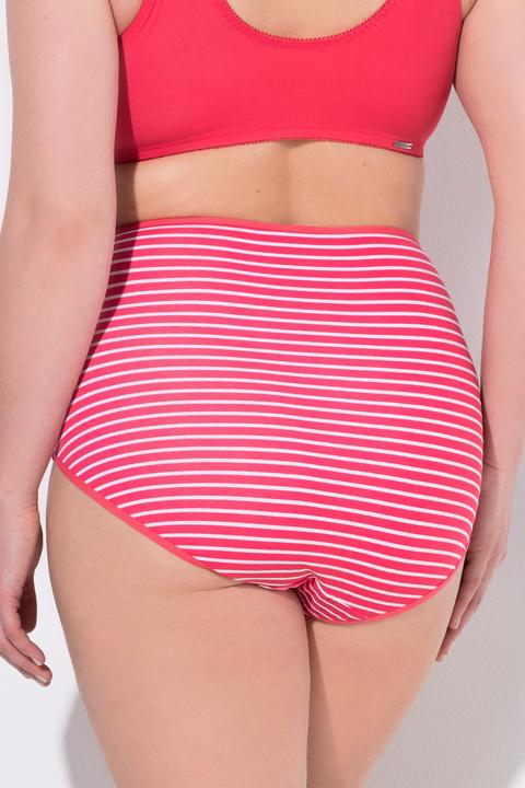 Produktbild Ulla Popken Maxislips, 5er-Pack, Ringel / einfarbig, High Waist (50, 52)