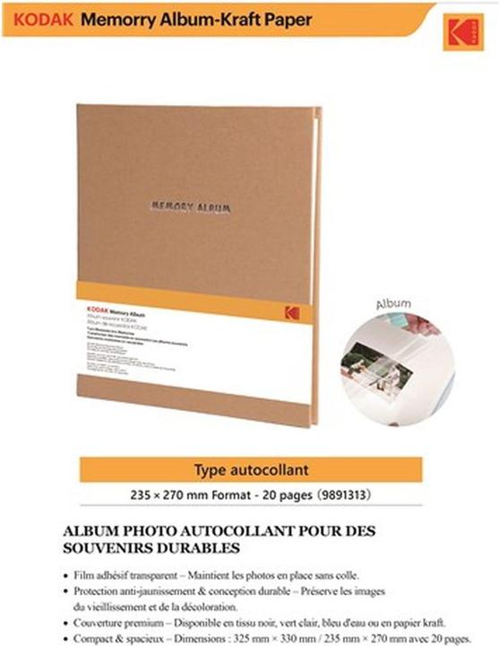 Actual product image Kodak Memorry Album/20 pages 235x270 Kraft Paper