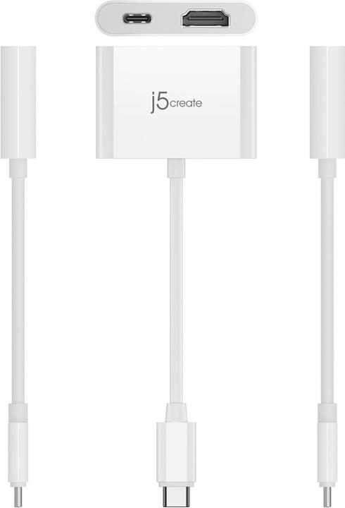 Produktbild j5Create JCA152-N, 0,82 m, USB Typ-C, HDMI + USB Type-C, Männlich, Weiblich, Gerade (HDMI, USB Typ-C, 8.20 cm)