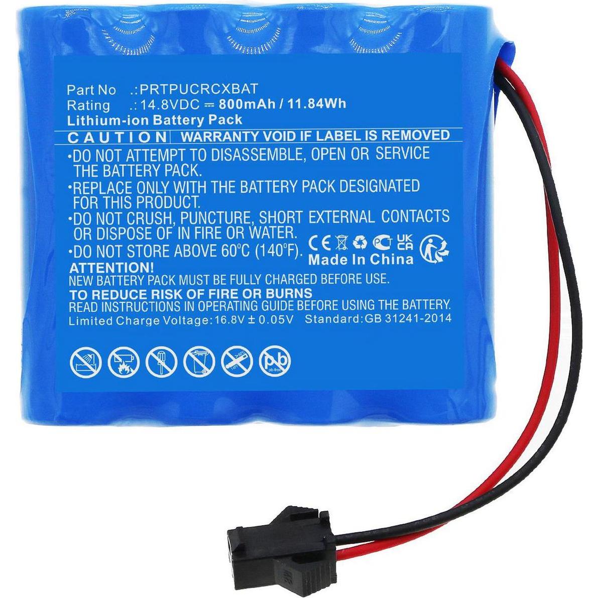 CoreParts Battery for Pyle Vacuum, Staubsauger Roboter Zubehör, Blau