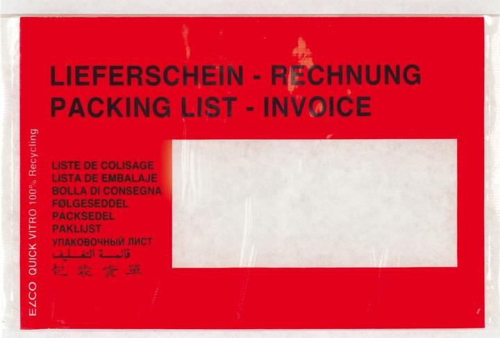 Elco Quick Vitro Dokumententaschen Lieferschein/Rechnung (C5, 250 Stück)