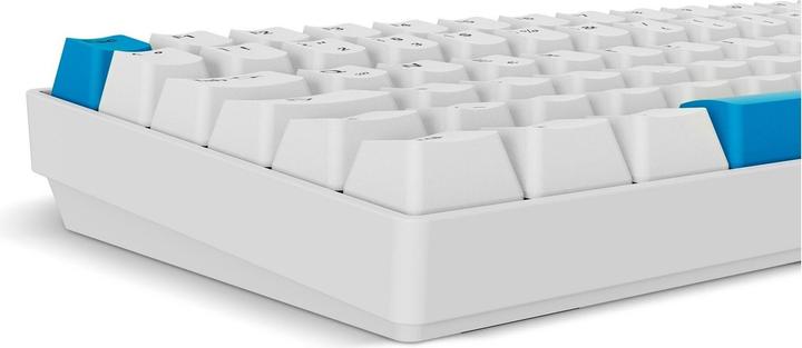 Actual product image Sharkoon SKILLER SGK50 S2 PBT (white, DE layout, Gateron G Pro 3.0 Yellow) (DE, Cable, Wireless)