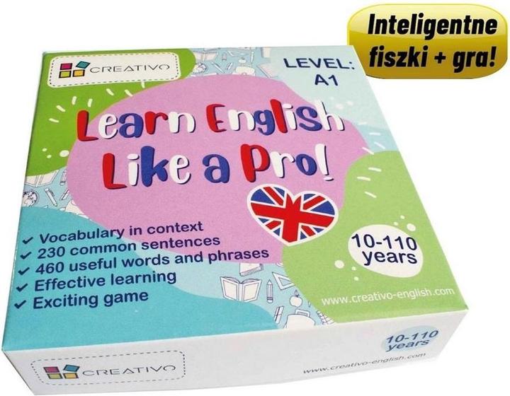 Creative Lernen Sie Englisch wie ein Profi mit Karteikarten + A1-Spiel (Inglese)