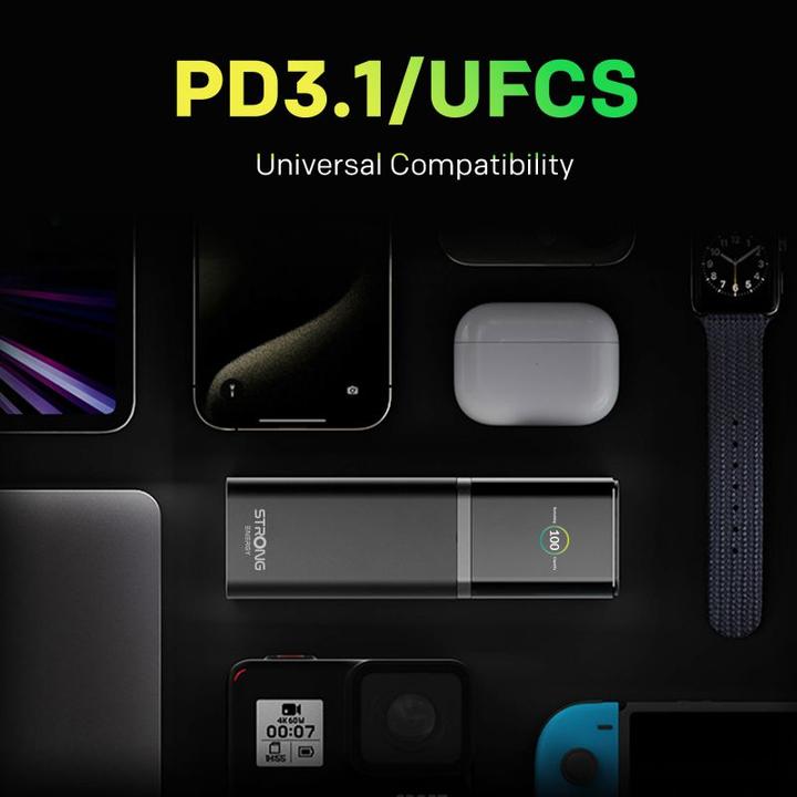 Produktbild Strong S-19 Powerbank Ladegerät mit 140W USB-C Power Delivery 3-Port Schnellladegerät für Laptop, Sm (12000 mAh, 176 W, 37 Wh)