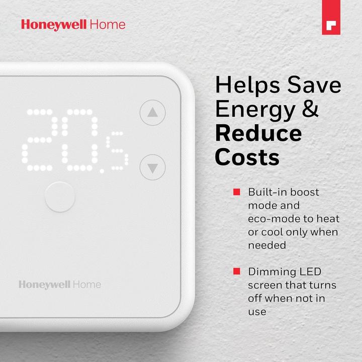 Actual product image Honeywell Home DT3 (kabellos) schwarz / Programmierbarer kabelloser Thermostat / 7-Tage-Programm