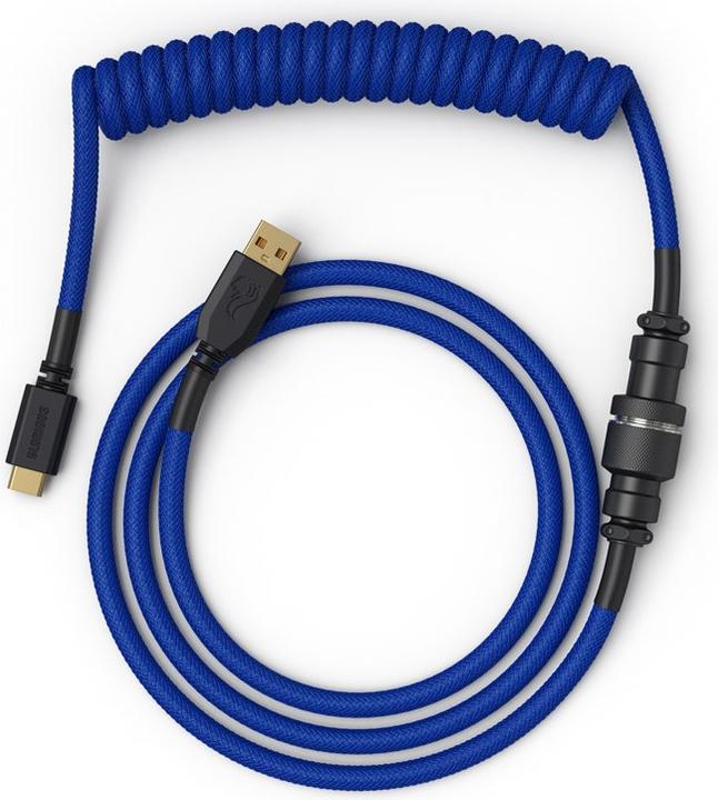 Actual product image Glorious PC Gaming Race Coiled Cable Cobalt, USB-C to USB-A Coiled Cable (1.37 m, USB 2.0)