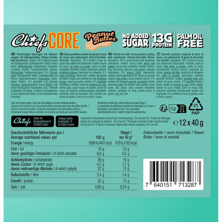 Image du produit Chiefs Protein Core (480 g, 12 pcs)