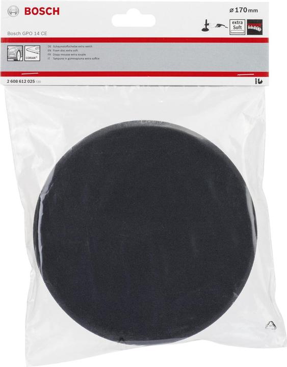 Produktbild Bosch Professional Zubehör Schaumstoffscheibe extraweich (schwarz), Ø 170 mm