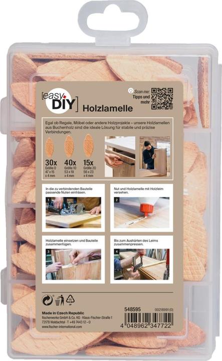 Actual product image Fischer EasyDIY Box flat dowels (85 pcs.)