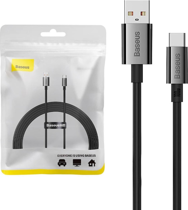 Image du produit Baseus Cable USB do USB-C Superior 100W 2m (black) (2 m, USB 2.0)