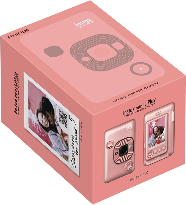Actual product image Fujifilm Instax Mini LiPlay Blush Gold