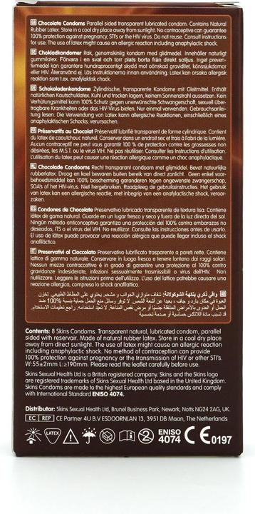Productafbeelding Skins Chocolade" 12 condooms met zoet chocolade aroma (12 Pcs.)