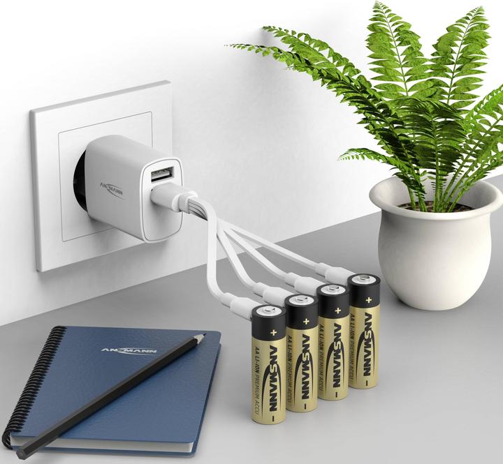 Produktbild Ansmann 1312-0039 Mignon (AA)-Akku Lithium 1800 mAh 1.2 V 8 St. (8 Stk., AA, 1800 mAh)