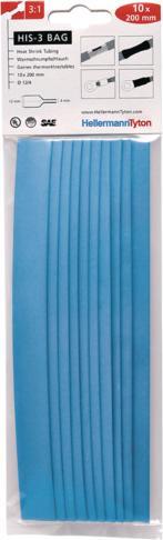 Produktbild HellermannTyton Schrumpfschlauchsortiment Blau (10 x)