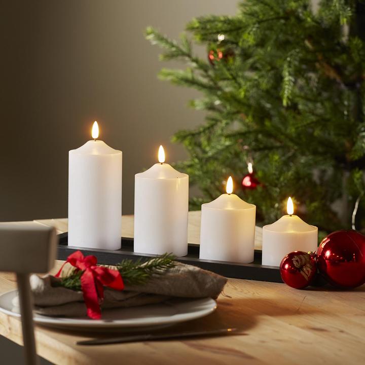 Actual product image Star Trading LED candle Pillar flame 7.5 cm x 12 cm, White (1x)