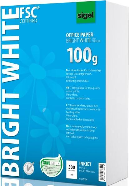 Actual product image Sigel Office Paper Bright (100 g/m², 500 x, A4)
