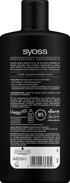 Actual product image Syoss Volume (Liquid shampoo, 440 ml)