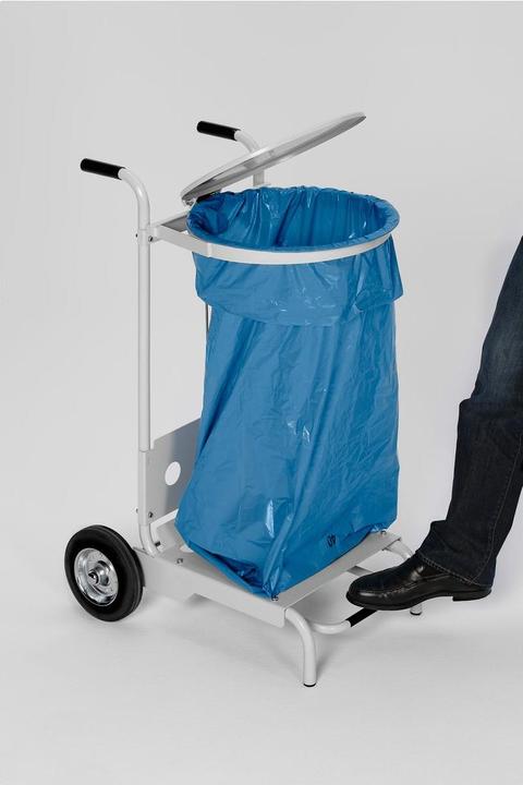 Produktbild kaiserkraft Pedal-Abfallsackhalter aus Stahl, mobil (120 l)