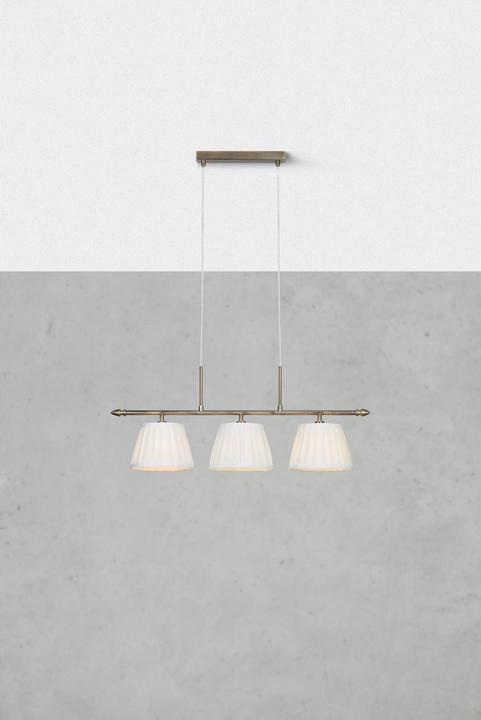 Produktbild Markslöjd OXFORD Pendant 3L Offwhite/Antique Brass (E14)