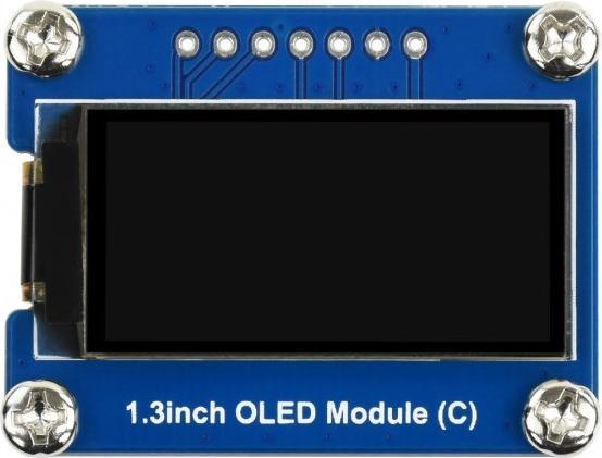 Actual product image WaveShare OLED Display 64x128 1.3inch white I2C SPI