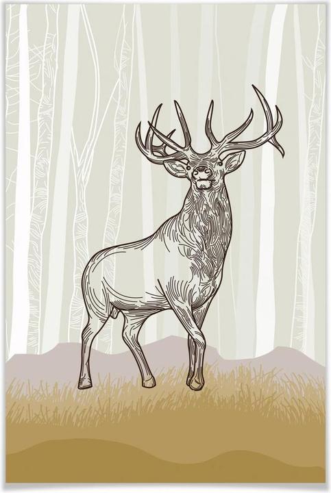 Image du produit Trenddeko Cerf fier (40 x 60 cm)