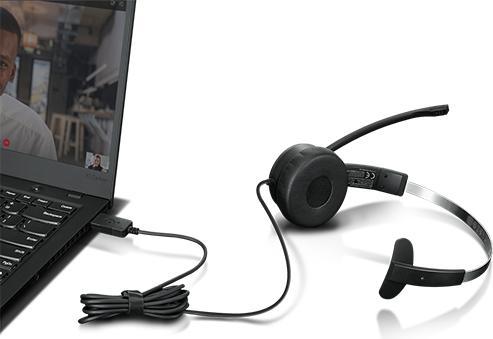 Image du produit Lenovo Casque USB 100 mono (Filaire, USB-A)