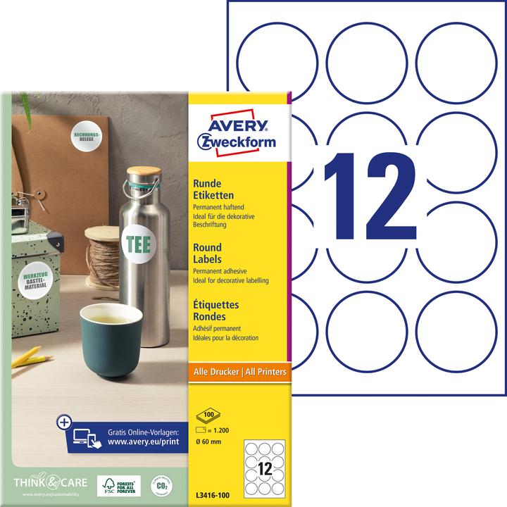 Productafbeelding Avery Ronde etiketten