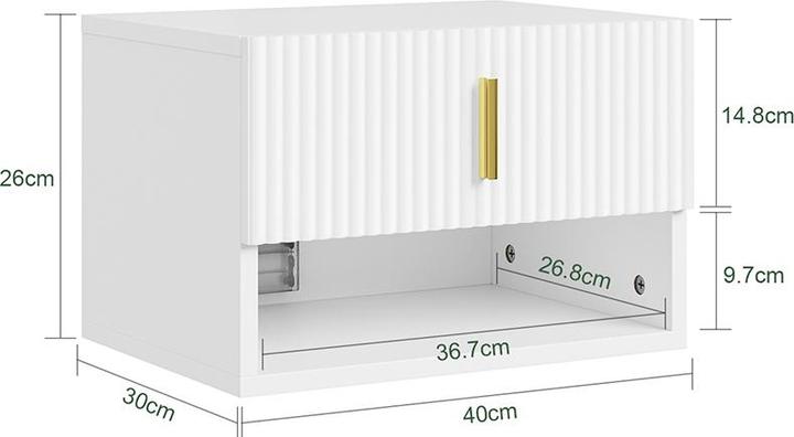 Produktbild SoBuy FBT176-E-W (30 x 40 x 26 cm)