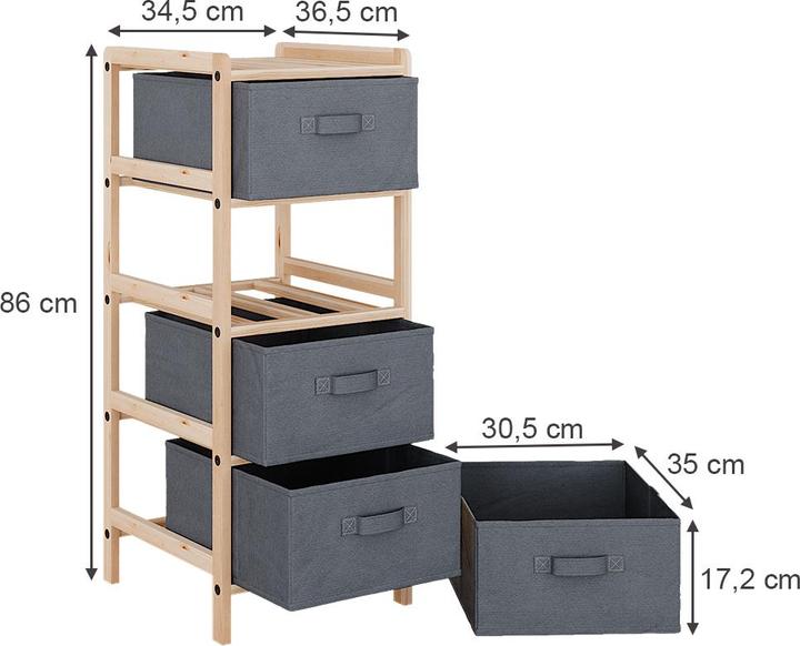 Actual product image Vicco Bruno (34.50 x 36.50 x 86 cm)