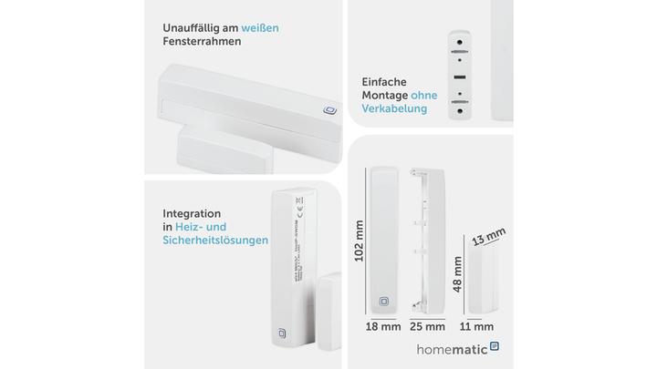 Immagine prodotto EQ-3 Contatto radio finestra e porta con il magnete