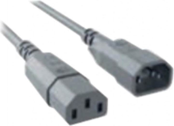 Actual product image Bachmann Power Cord C14 to C13 grey, Extension Cable (1 m, C13)