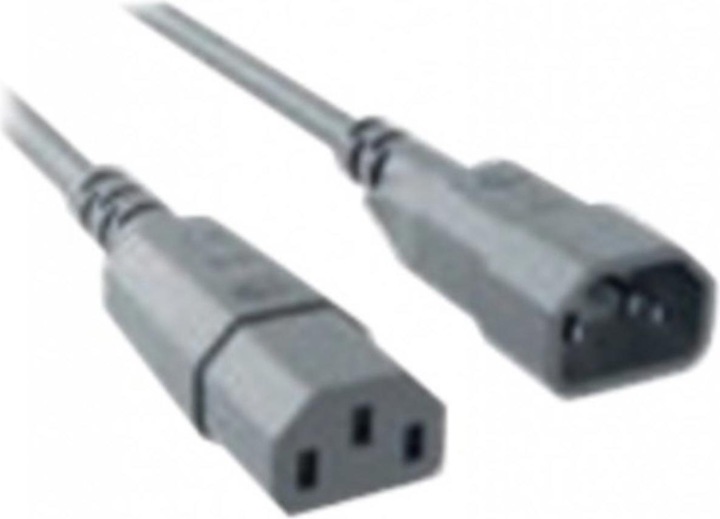 Produktbild Bachmann Power Cord C14 to C13 grey, Extension Cable (1 m, C13)