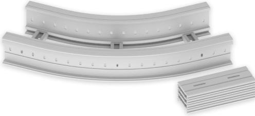 Actual product image Unex 67337-04 Flat elbow 45Â° 135x300 R600 made of U23X RAL7035