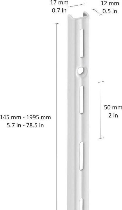 Actual product image Dolle Wall rail 1-row H 495 mm black