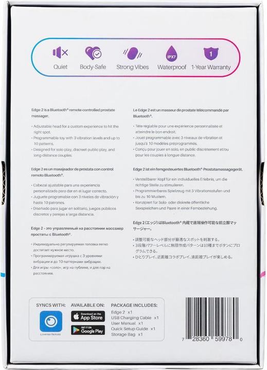 Actual product image Lovense Edge 2