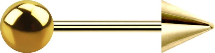 Immagine prodotto Star Piercing Micro bilanciere placcato oro con sfera e cono (senza ottone, Acciaio chirurgico 316L)