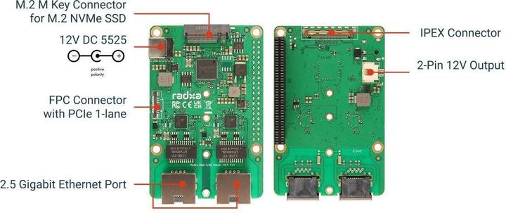 Image du produit Allnet Radxa Dual 2.5GBit Router Hat M.2 Raspberry 5 Radxa (RA027G3)