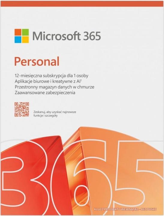 Produktbild Microsoft 365 Personal PL (1 osoba. 5 urządzeń  12 miesięcy wersja fizyczna Polska) (EP2-32454) (1 User, 12 Monate)