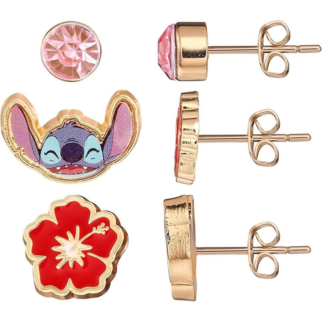 Thumbnail - NoName, Ohrringe, STITCH - Set de 3 Paires de Clous d'Oreilles, (Metall)