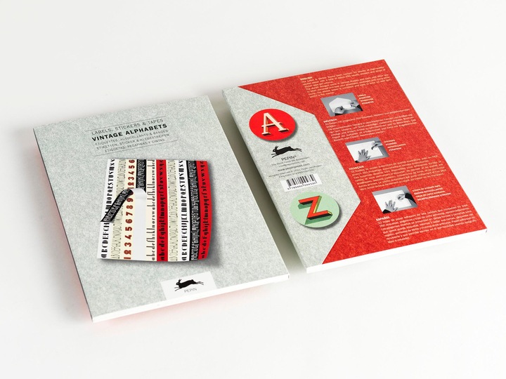 Actual product image Label & Sticker Book VINTAGE ALPHABETS (Gift box, 1 x)