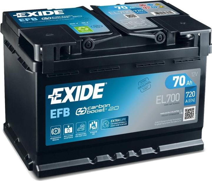Actual product image Exide Start-Stop EFB (12 V, 70 Ah, 760 A)